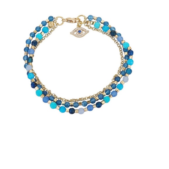 Unwritten Jewelry - Unwritten Blue and Gold Multi-Strand Bracelet